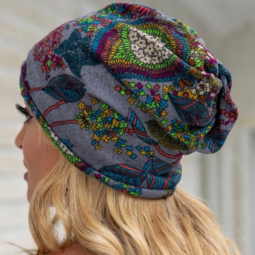 New Transforming Infinity Scarf - Slouch Beanie - Lightweight Head Wrap Hair - Picture 4 of 16